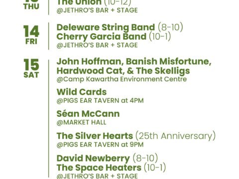 Concert Radar for March 10 to March 16, 2025 | Peterborough, Ontario